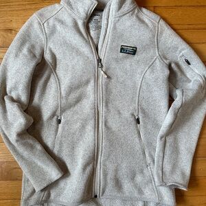 L.L. Bean cream/oatmeal Zip-Up Sweater
